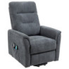 Poltrona Relax Katia 2 Motori Tessuto Grigio Scuro