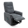Poltrona Relax Katia 2 Motori Tessuto Grigio Scuro