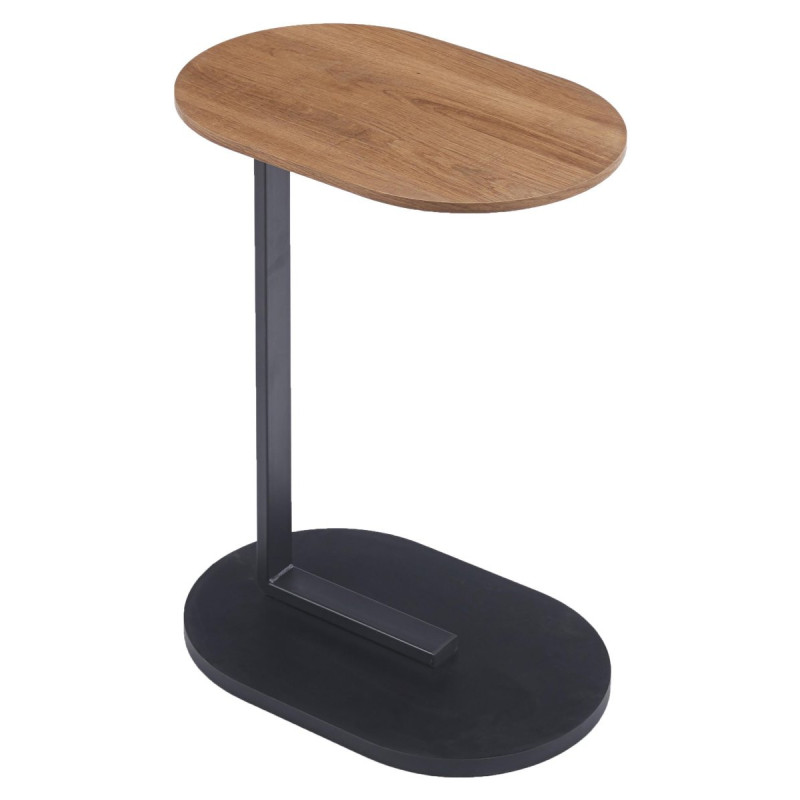Tavolino Goran 45x30x58 cm Naturale Gambe Nere
