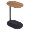 Tavolino Goran 45x30x58 cm Naturale Gambe Nere