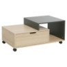 Tavolino Aladin 90x50x40 cm Naturale/Verde Scuro