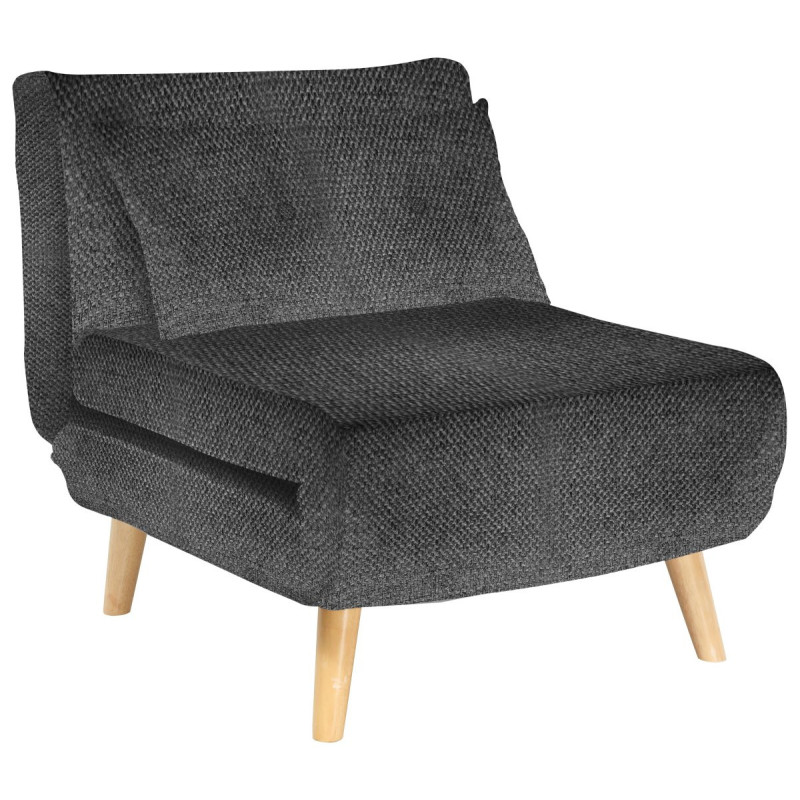Poltrona Letto Maurice Tessuto Grigio Scuro 77x88x81 cm