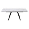 Tavolo Cooper 120/180x80x76 cm Ceramica Bianco Marmorizzato
