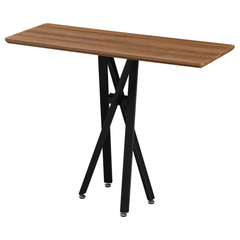 Consolle Jasper Allungabile 100x40x78 cm Top Noce Gambe Nere