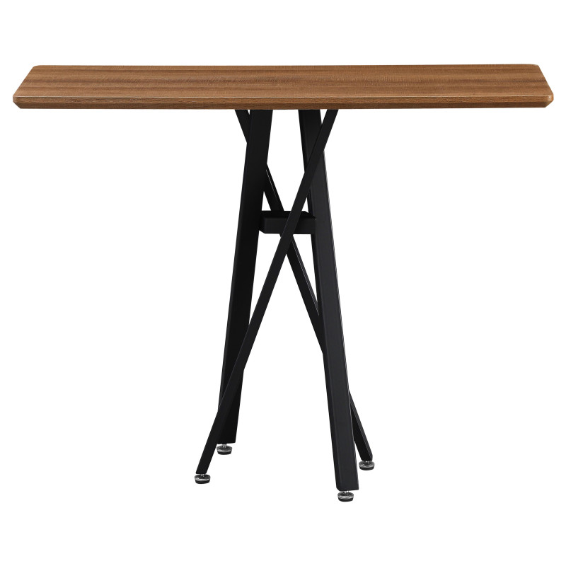 Consolle Jasper Allungabile 100x40x78 cm Top Noce Gambe Nere