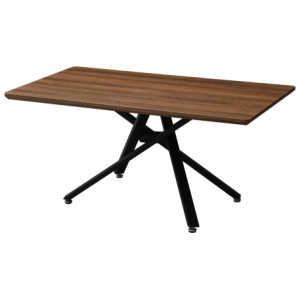 Consolle Jasper Allungabile 100x60x50 cm Top Noce Gambe Nere
