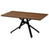Consolle Jasper Allungabile 100x60x50 cm Top Noce Gambe Nere