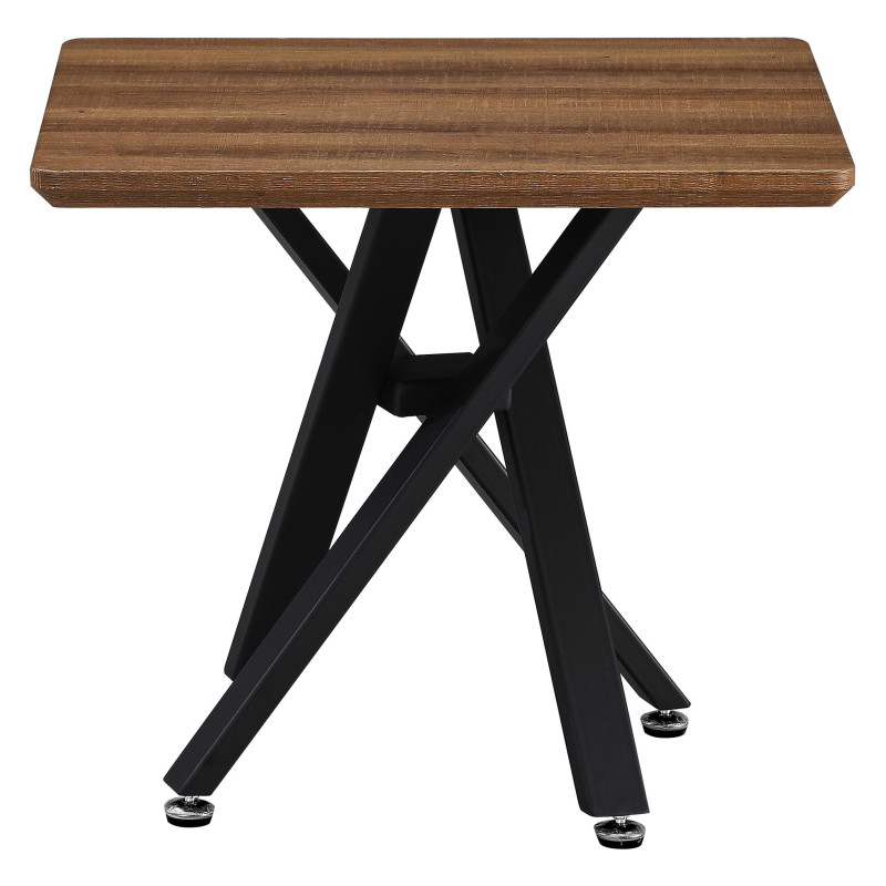 Consolle Jasper Allungabile 50x50x45 cm Top Noce Gambe Nere