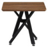 Consolle Jasper Allungabile 50x50x45 cm Top Noce Gambe Nere