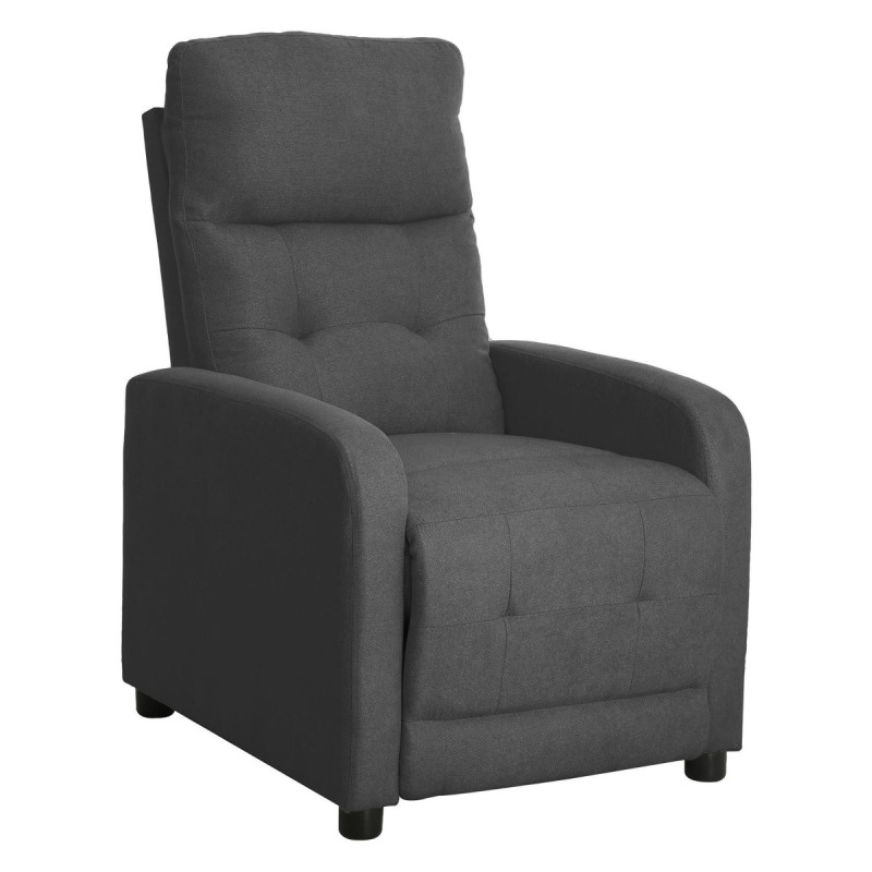 Poltrona Relax Emily Tessuto Poliestere Grigio Scuro