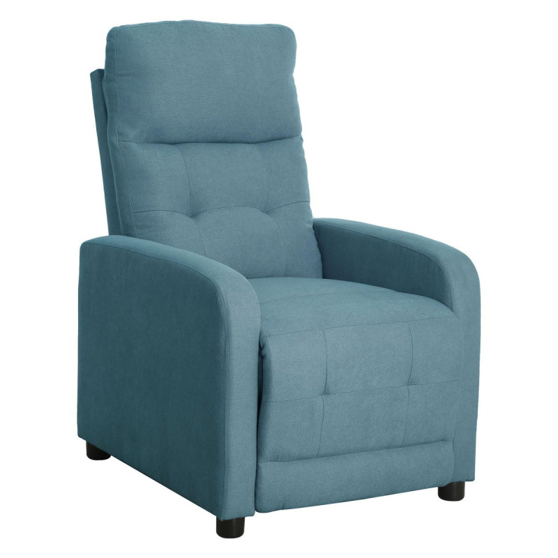 Poltrona Relax Emily Tessuto Poliestere Blu Avio