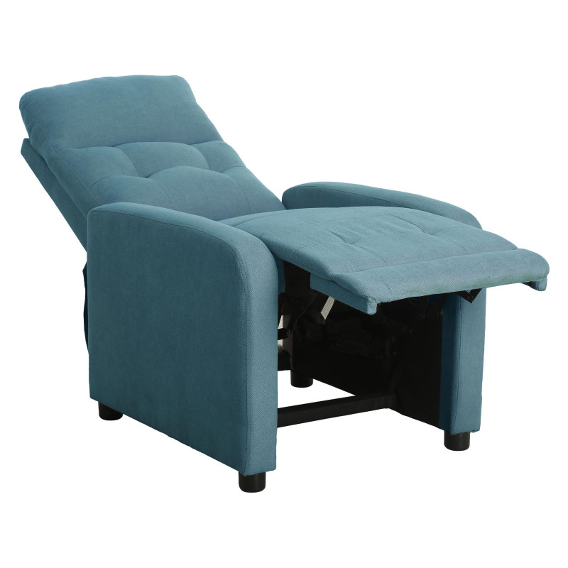 Poltrona Relax Emily Tessuto Poliestere Blu Avio