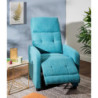 Poltrona Relax Emily Tessuto Poliestere Blu Avio