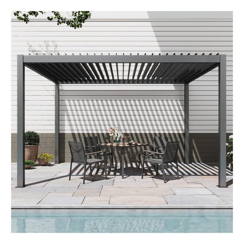 Pergola Vega Grigia 292x392x240 cm Design Moderno da Giardino