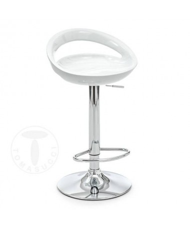 Sgabello bar Mirko - set da 2 BIANCO
