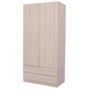 Armadio 2 Ante 2 Cassetti 90x52x190 cm MDF Melamina Moderno
