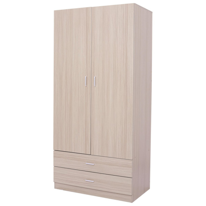 Armadio 2 Ante 2 Cassetti 90x52x190 cm MDF Melamina Moderno