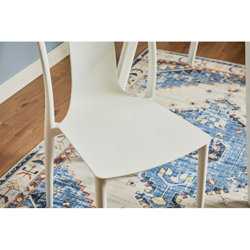 Sedia Irene in PP Bianco 50x43x88 cm Design Moderno