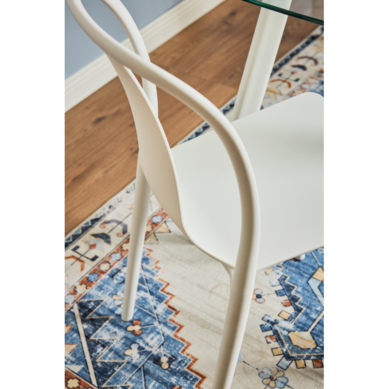 Sedia Irene in PP Bianco 50x43x88 cm Design Moderno