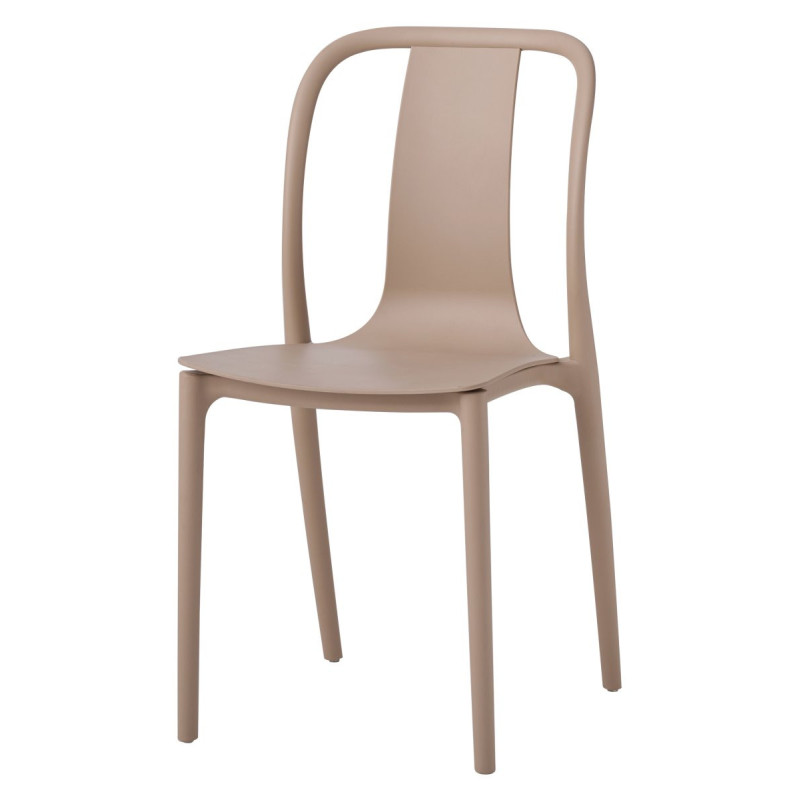 Sedia Irene in PP Tortora 50x43x88 cm Design Moderno