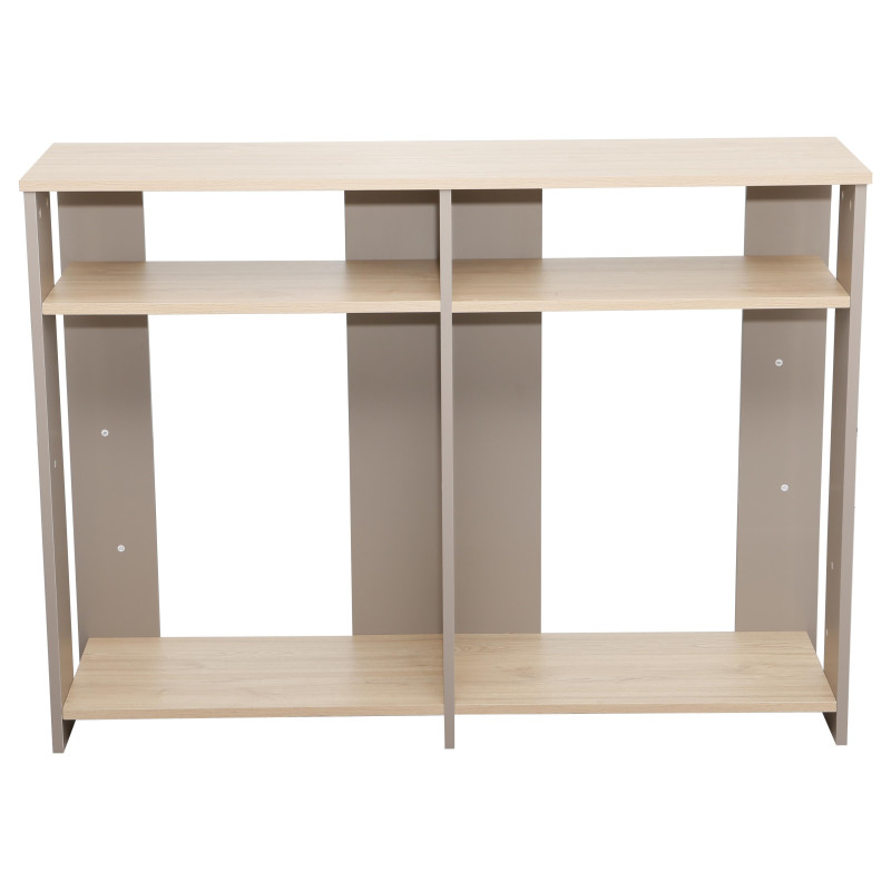 Consolle Baez Allungabile 110x30x80 cm Naturale e Tortora Design