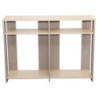Consolle Baez Allungabile 110x30x80 cm Naturale e Tortora Design
