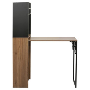 Zoom Banco Bar Grancru 122(30)x44x170cm Marrone Scuro E Nero