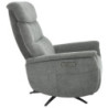 Poltrona Relax Jacquelin Tessuto Grigio Scuro Gambe Nere Design