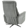Poltrona Relax Jacquelin Tessuto Grigio Scuro Gambe Nere Design