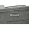 Poltrona Relax Jacquelin Tessuto Grigio Scuro Gambe Nere Design