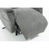 Poltrona Relax Jacquelin Tessuto Grigio Scuro Gambe Nere Design