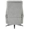 Poltrona Relax Jacquelin Tessuto Sabbia Gambe Nere Design Moderno