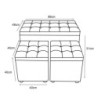 Set 3 bauli 2 pouf Braies tessuto ocra Casa Collection — levantshop.live