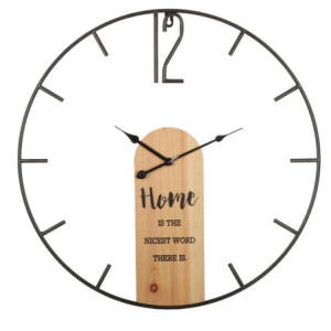 Orologio da Parete Home Ø 60 cm Metallo e MDF Design Moderno