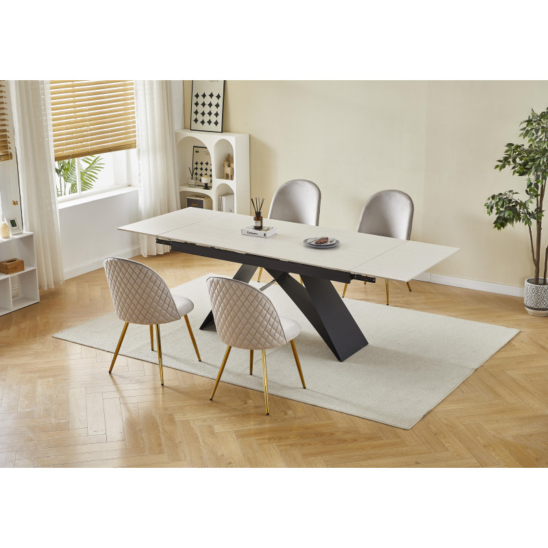 Tavolo Allungabile Darren Bianco 160/240x90 cm Moderno