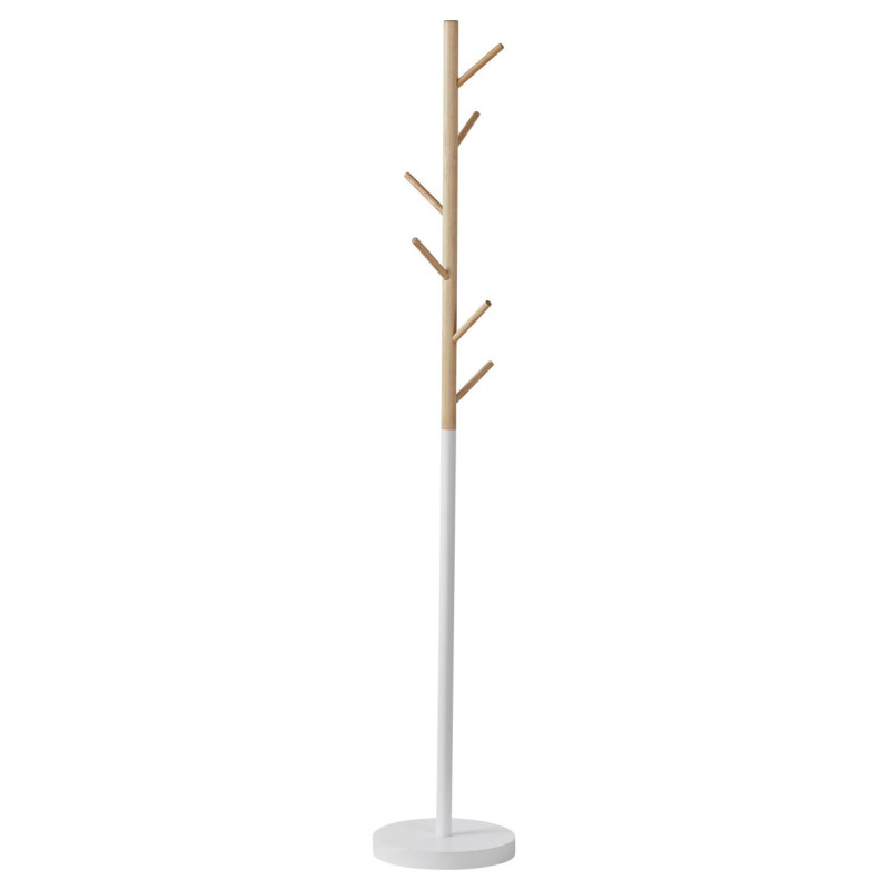Appendiabiti Hiroko Bianco 30x30x177 cm Design Moderno