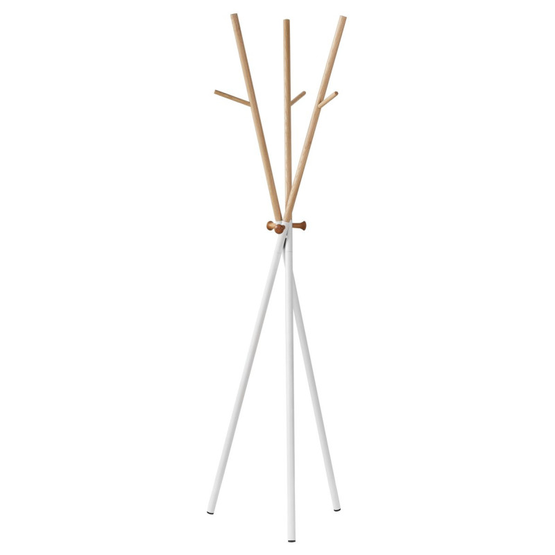 Appendiabiti Mikado 48x45x172 cm Bianco Design Moderno