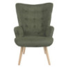 Poltrona Rijeka Verde 75x68x96 cm Gambe Legno Naturale