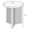 Tavolino Kami Ø45 x H50 cm Moderno e Versatile