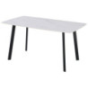 Tavolo Quincy 150x85x75 cm Top Ceramica Bianco Marmo