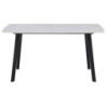 Tavolo Quincy 150x85x75 cm Top Ceramica Bianco Marmo