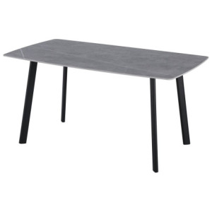 Tavolo Quincy 150x85x75 cm Top Ceramica Grigio Opaco