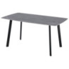 Tavolo Quincy 150x85x75 cm Top Ceramica Grigio Opaco