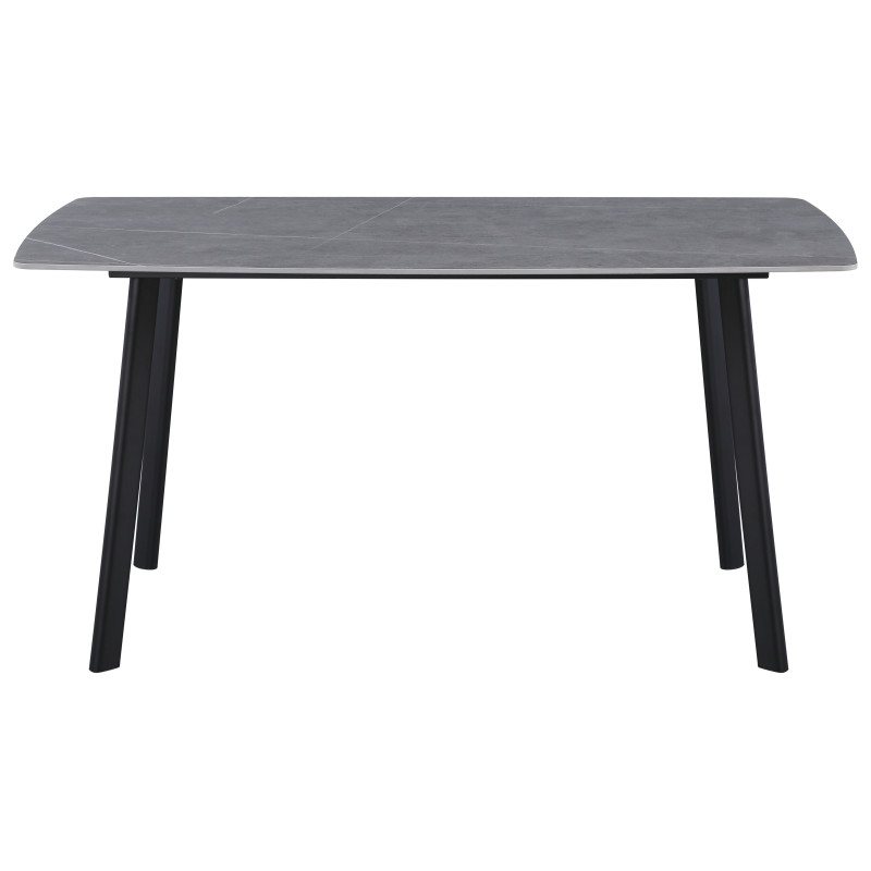 Tavolo Quincy 150x85x75 cm Top Ceramica Grigio Opaco