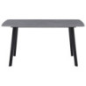 Tavolo Quincy 150x85x75 cm Top Ceramica Grigio Opaco