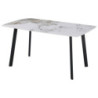 Tavolo Quincy 150x85x75 cm Top Ceramica Marrone Marmo