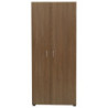 Armadio Multiuso 77x34x180 cm Quercia 2 Ante 5 Ripiani