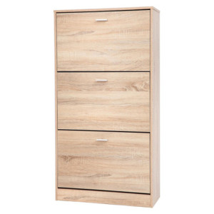 Scarpiera Slim 3 Ante 60x17x118 cm Quercia Salvaspazio