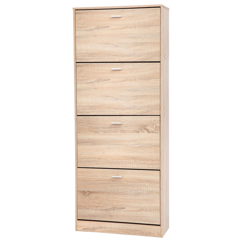 Scarpiera Slim 4 Ante 60x17x153 cm Quercia Salvaspazio