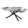 Tavolo Ryder 140/200x90x76 cm Top Ceramica Marrone Lucido